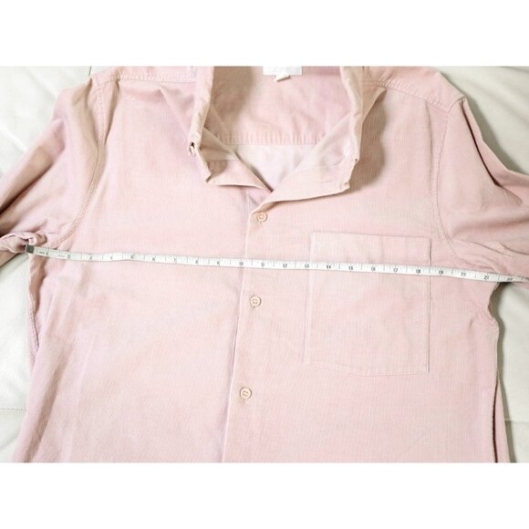 COS Men's Regular-Fit Blush Pink Cotton Corduroy Shirt - Picture 7 of 9